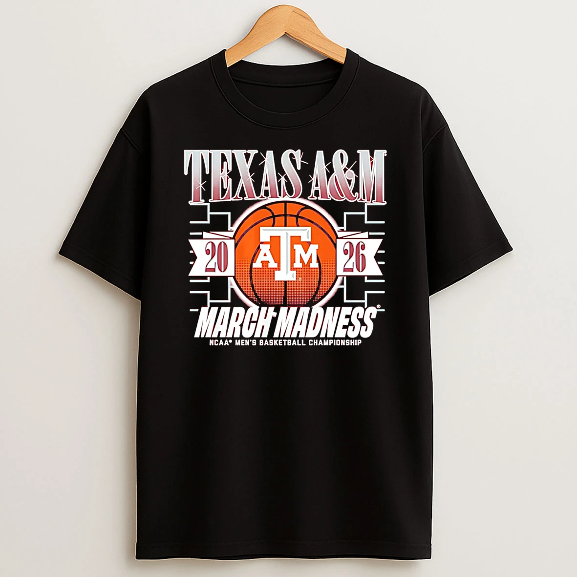 Texas Am Aggies Mbb 2026 March Madness Logo T Shirt
