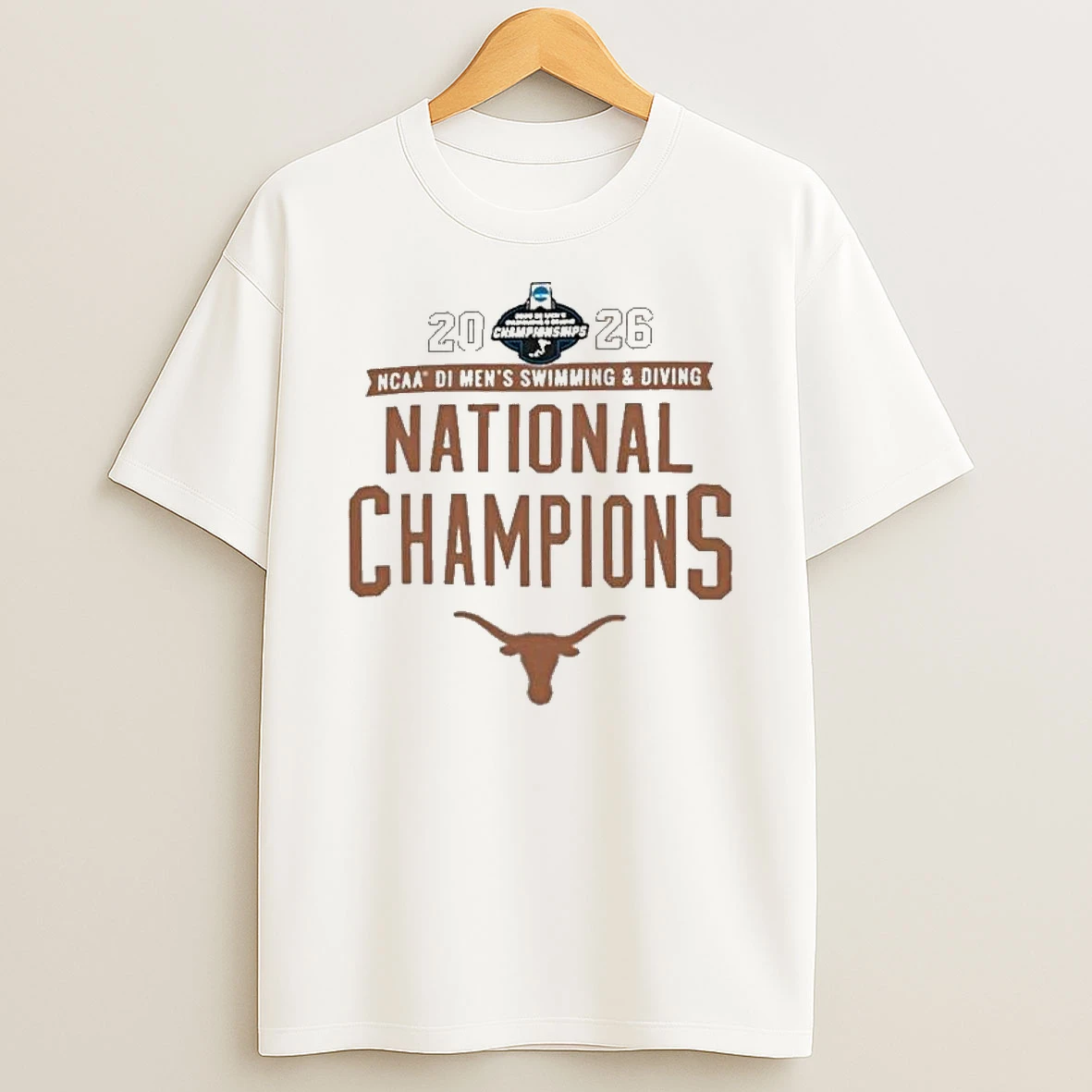 Texas Longhorns Champion Ncaa Mens Swimming Diving National Champions T Shirt