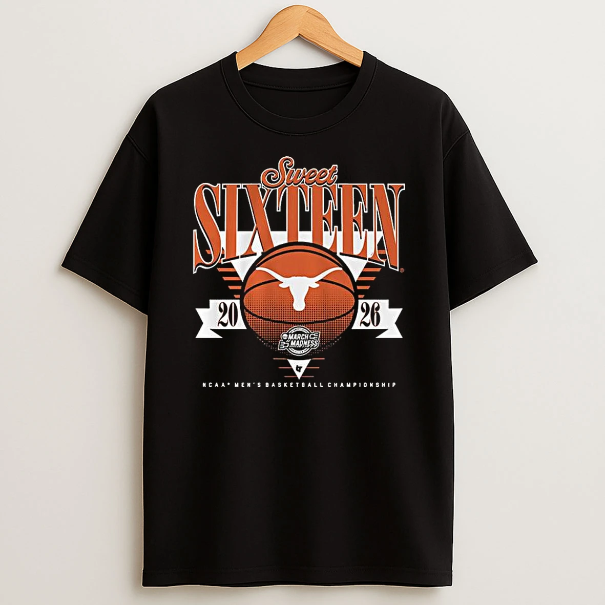 Texas Longhorns Sweet Sixteen Ncaa Mens Basketball Championship 2026 T Shirt