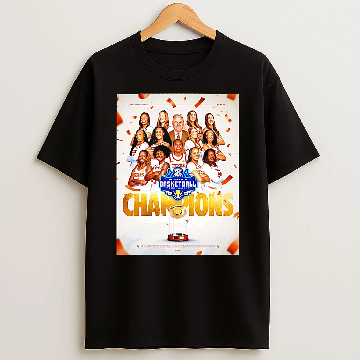 Texas Longhorns Womens Basketball 2026 Sec Tournament Champions T Shirt