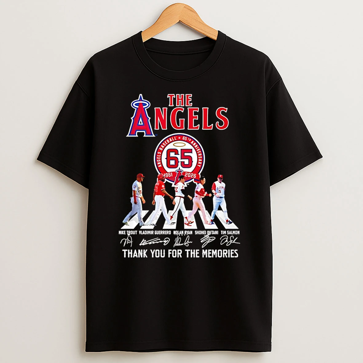 The Anglels 65th Anniversary 1961 2026 Thank You For The Memories Signatures T Shirt