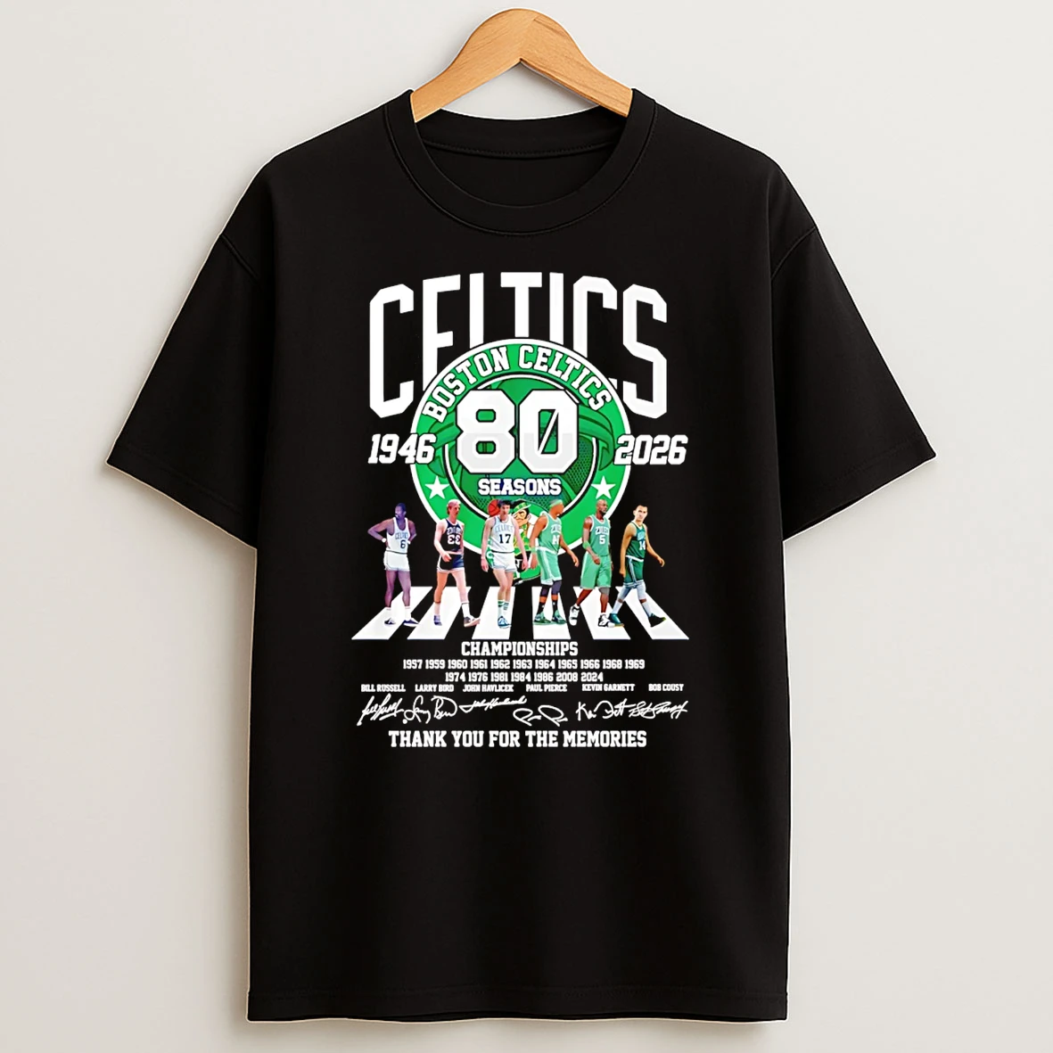The Celtics 80th Anniversary 1946 2026 Thank You For The Memories Signatures T Shirt