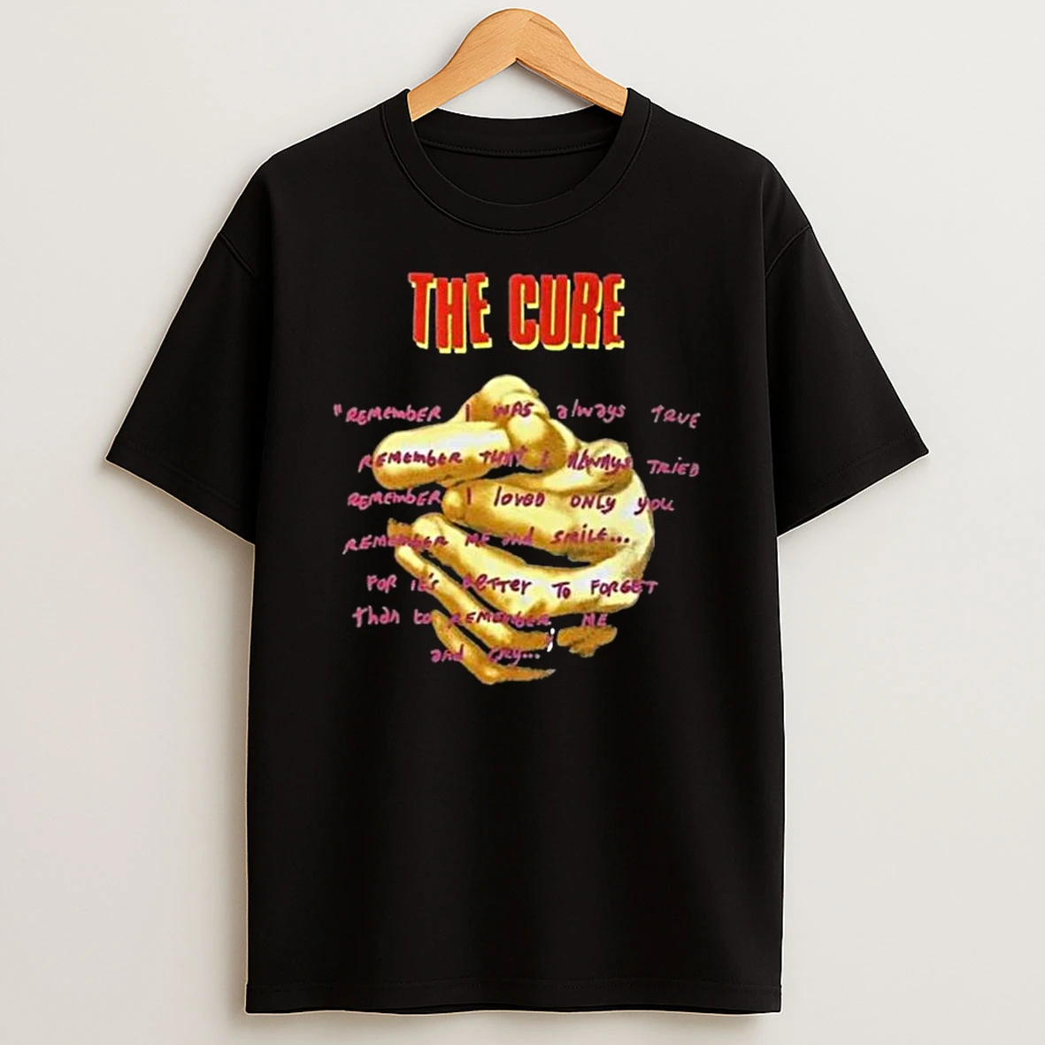 The Cure Praying Hands Treasure Lyric T Shirt