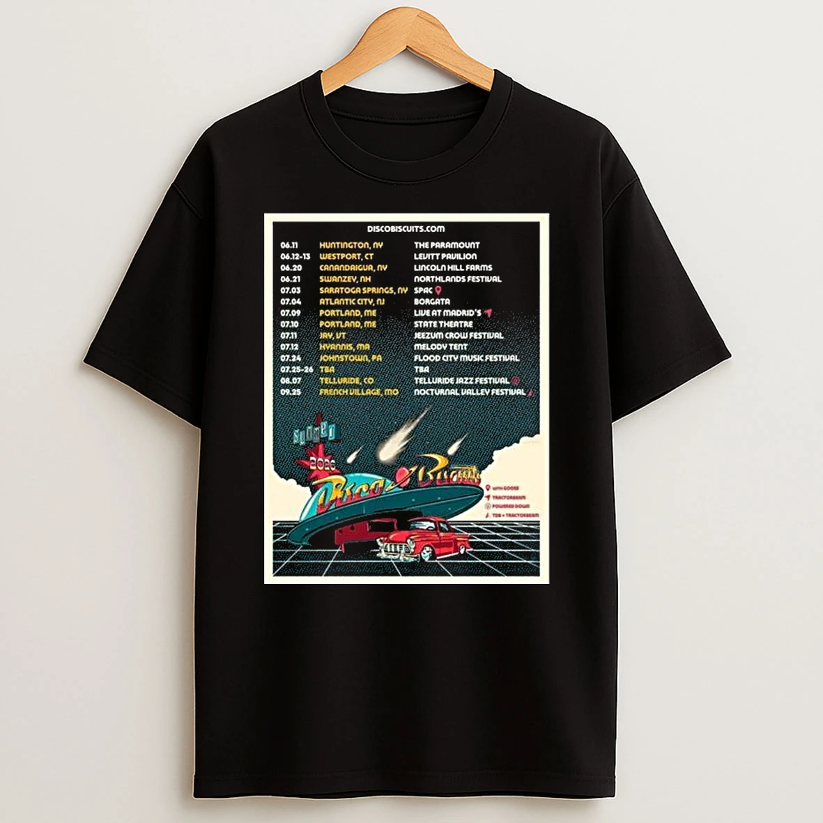 The Disco Biscuits Summer Tour 2026 North America Schedule Dates T Shirt