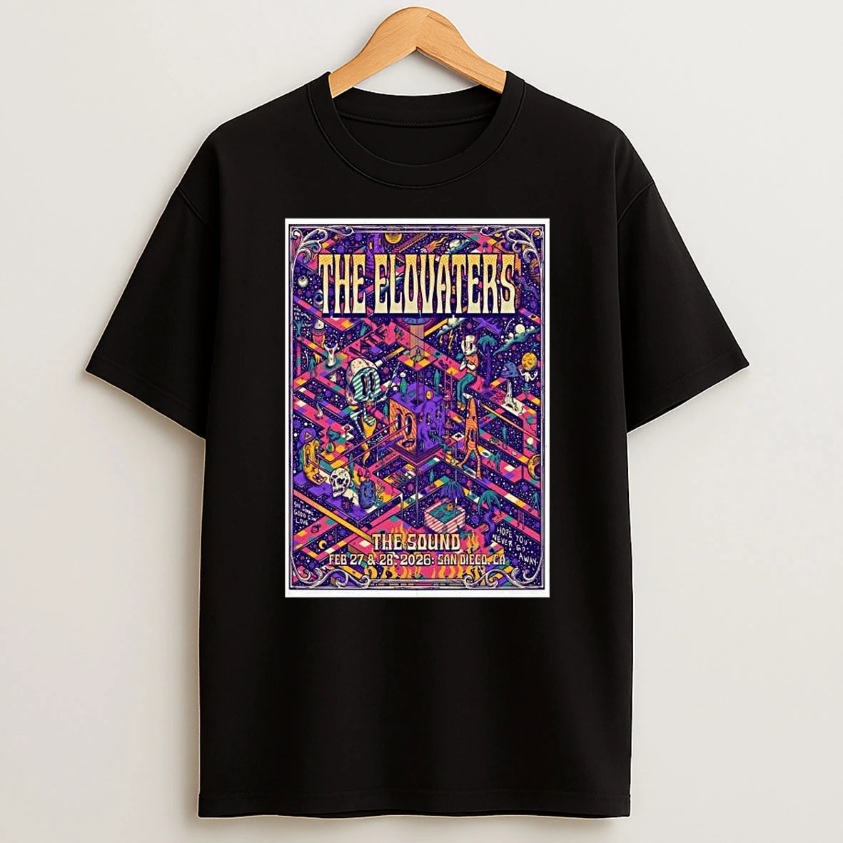 The Elovaters Feb 27 28 2026 At The Sound Del Mar San Diego Ca T Shirt
