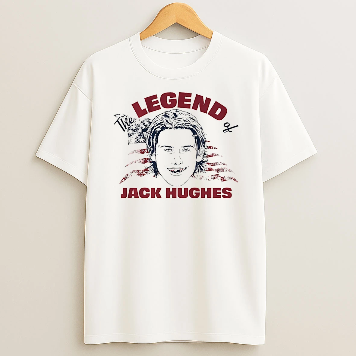 The Legend Of Jack Hughes Usa Hockey T Shirt