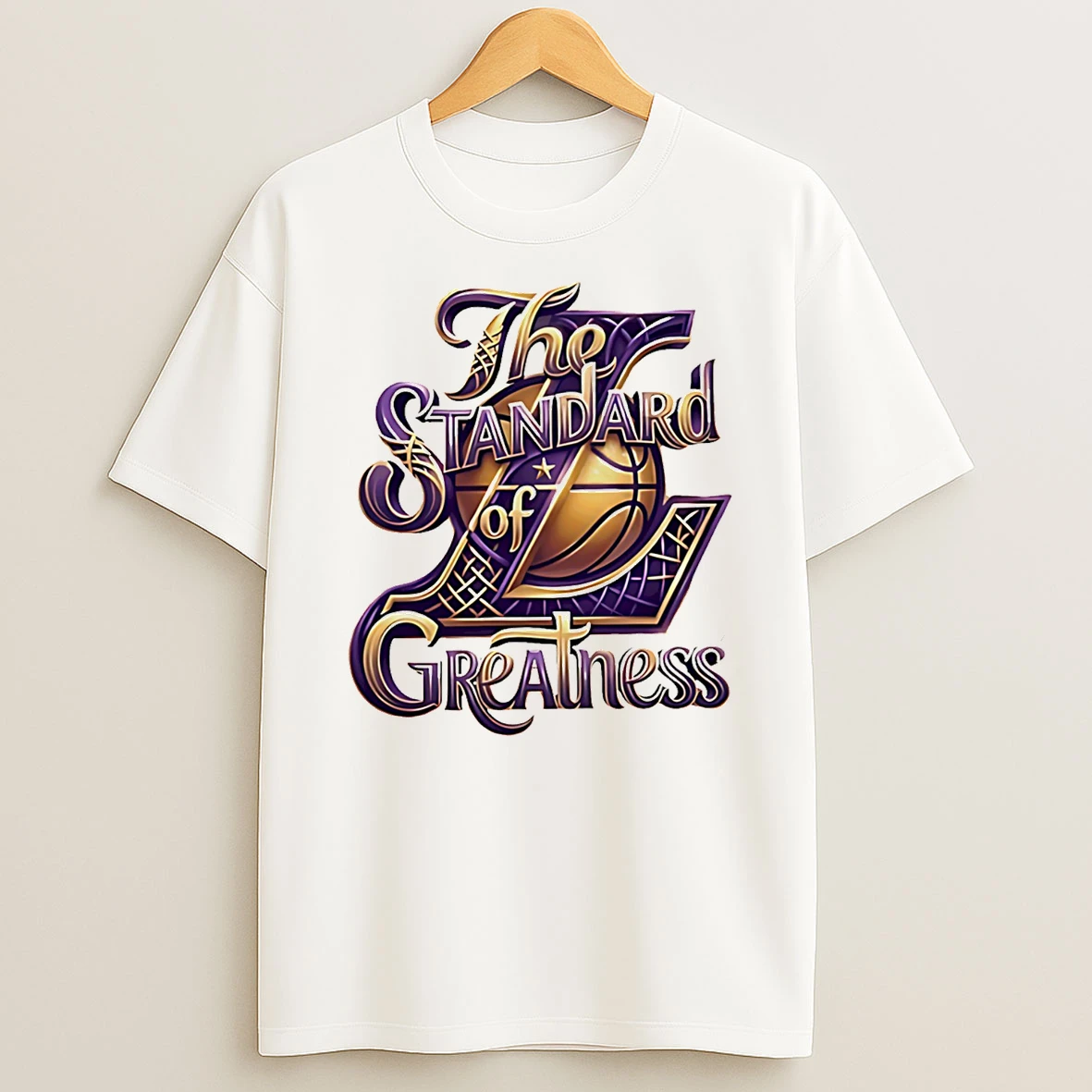 The Standard Of Greatness Gold Basketball Trophy T Shirt