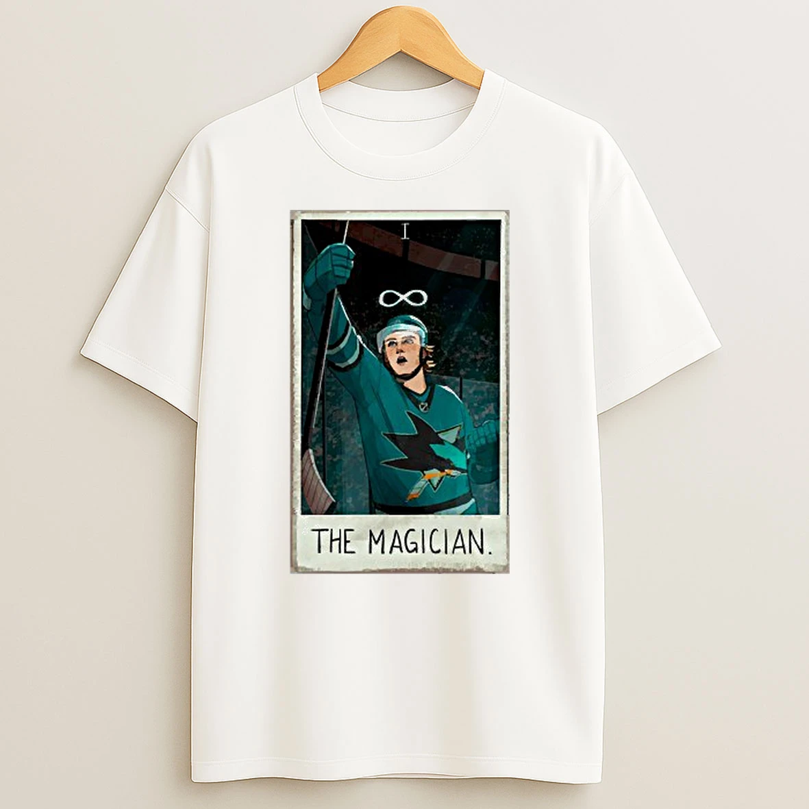 The Magician Tarot Card Macklin Celebrini San Jose Sharks T Shirt