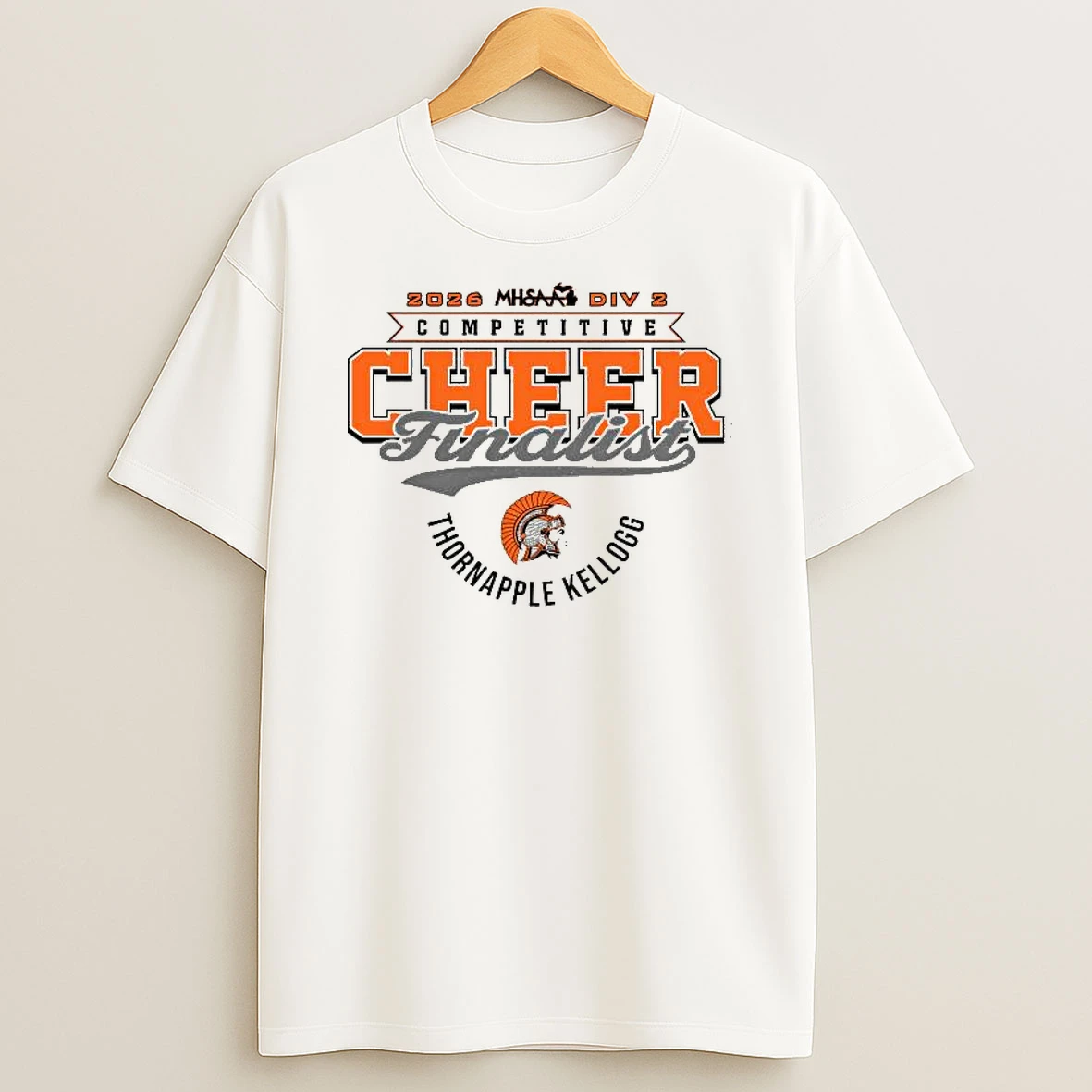 Thornapple Kellogg Trojans 2026 Mhsaa Cheer D2 Finalist T Shirt