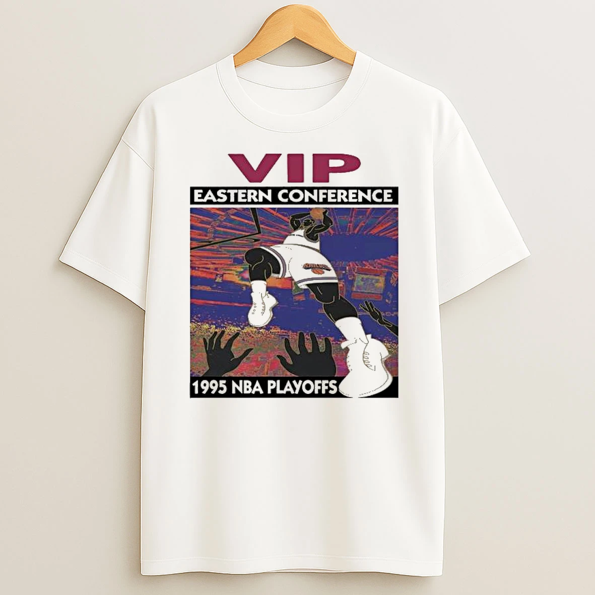 Timothee Chalamet Wears Eastern Conference 1995 Playoffs T Shirt