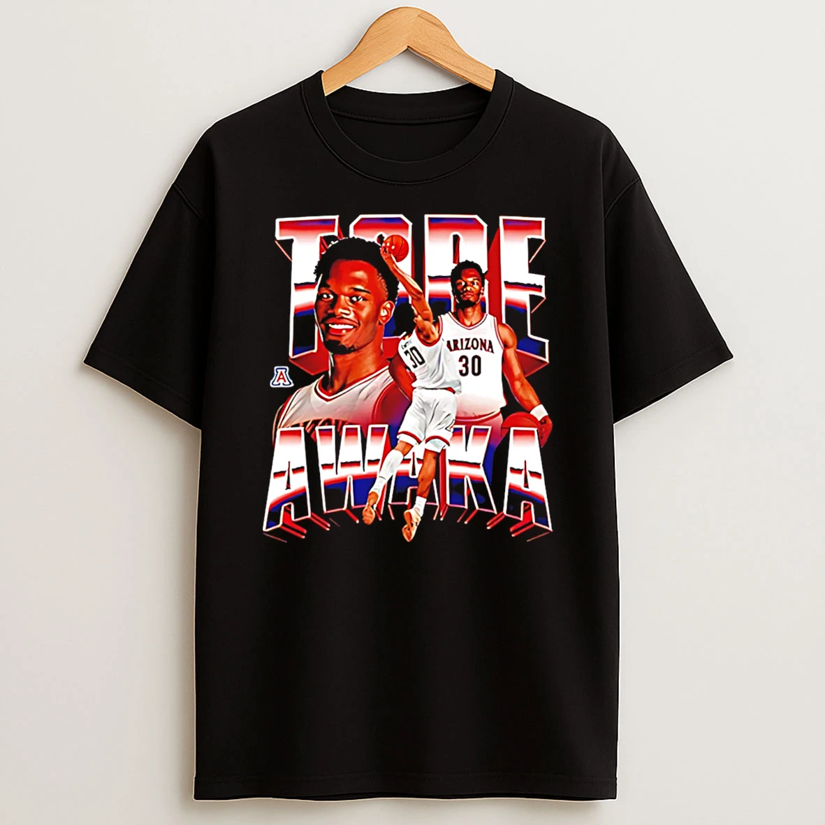 Tobe Awaka Arizona Basketball Ncaa Player Collage T Shirt