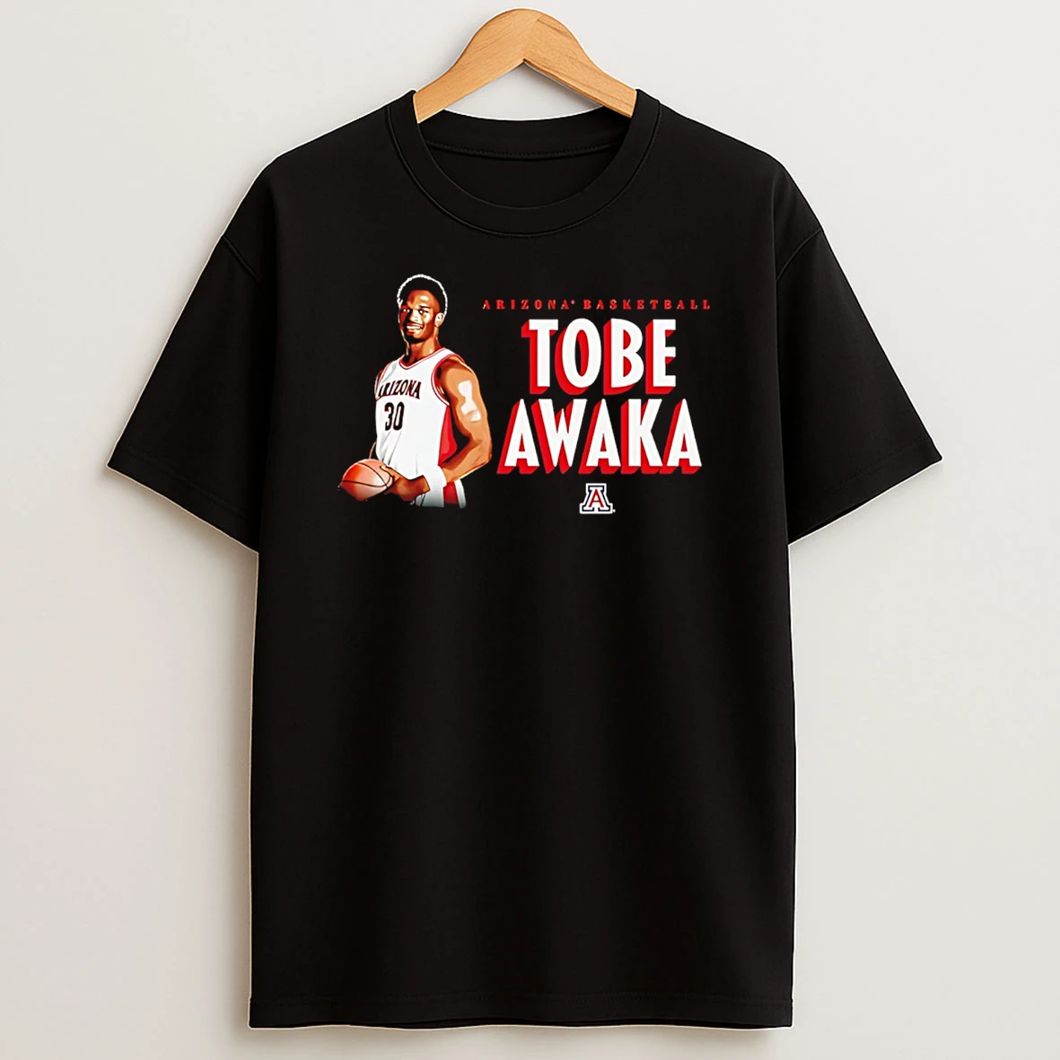 Tobe Awaka Arizona Wildcats Illustrated Player Collage T Shirt