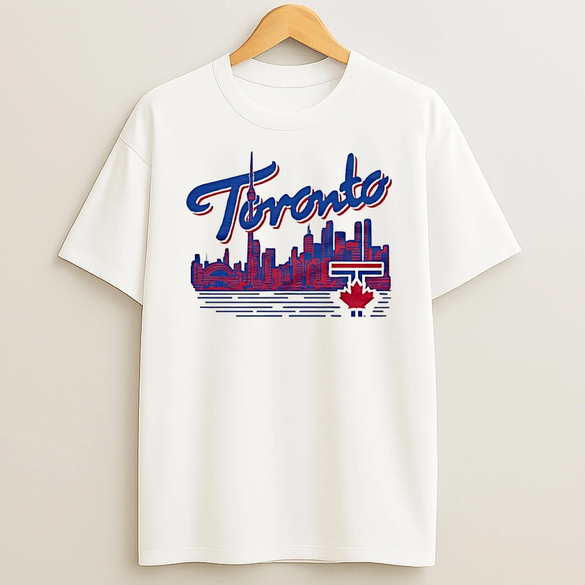 Toronto Skyline Cn Tower Blue Jays Logo T Shirt