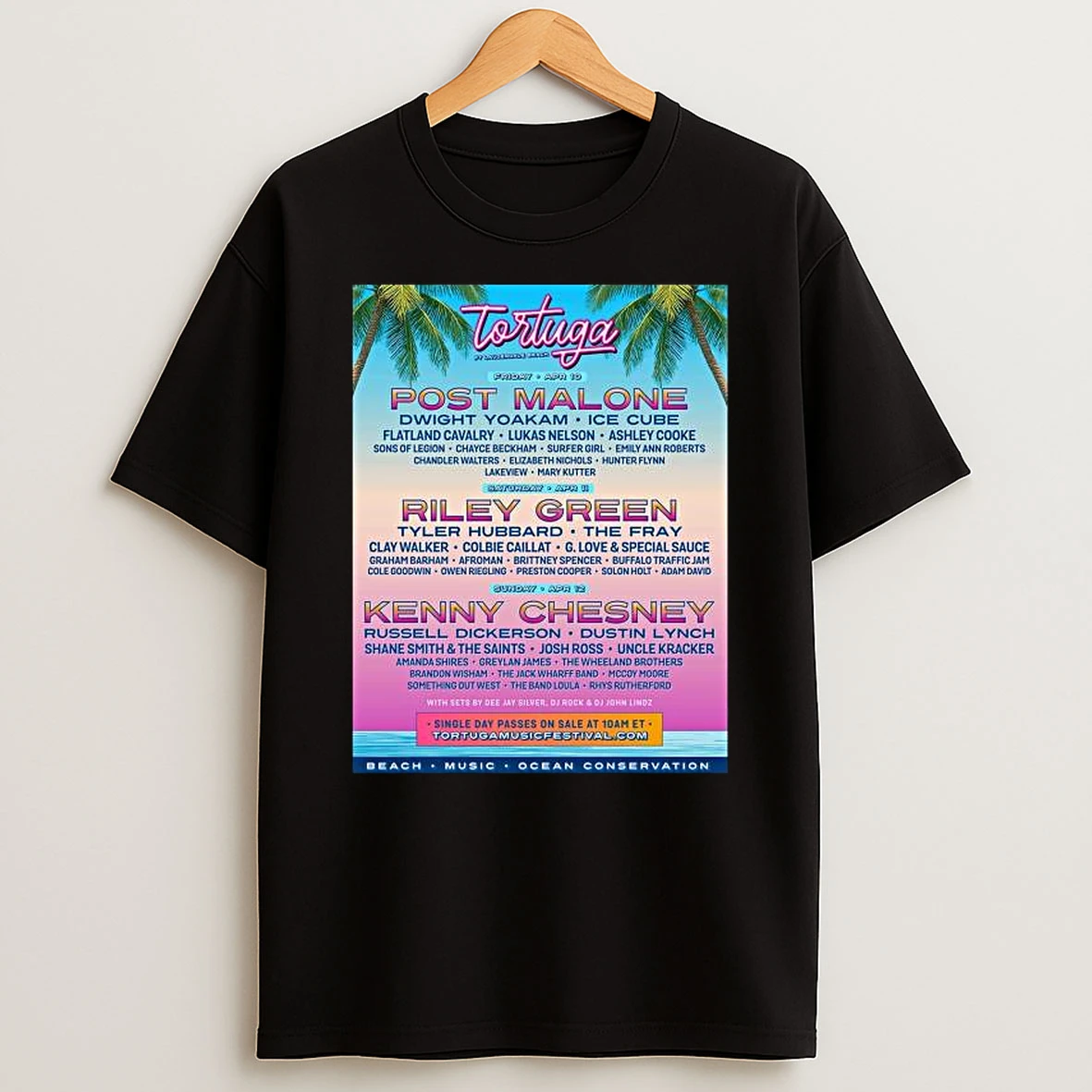 Tortuga Festival Full Lineup In Fort Lauderdale Florida At Lauderdale Beach From April 10 To 12 2026 T Shirt