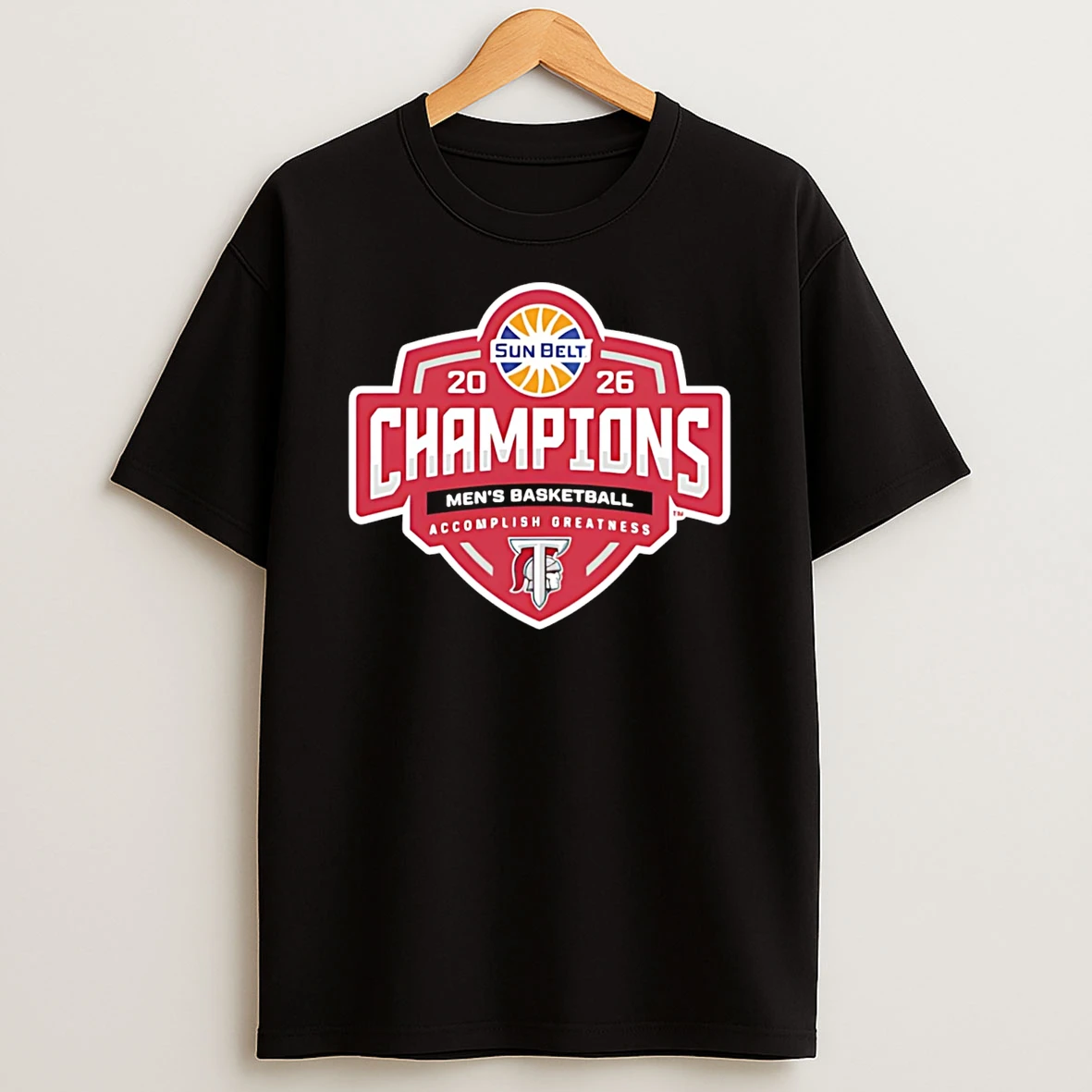 Troy Basketball Sun Belt Champions 2026 T Shirt