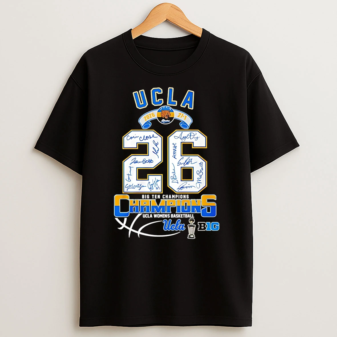 Ucla Womens Basketball 26 Big Ten Champions Signatures T Shirt