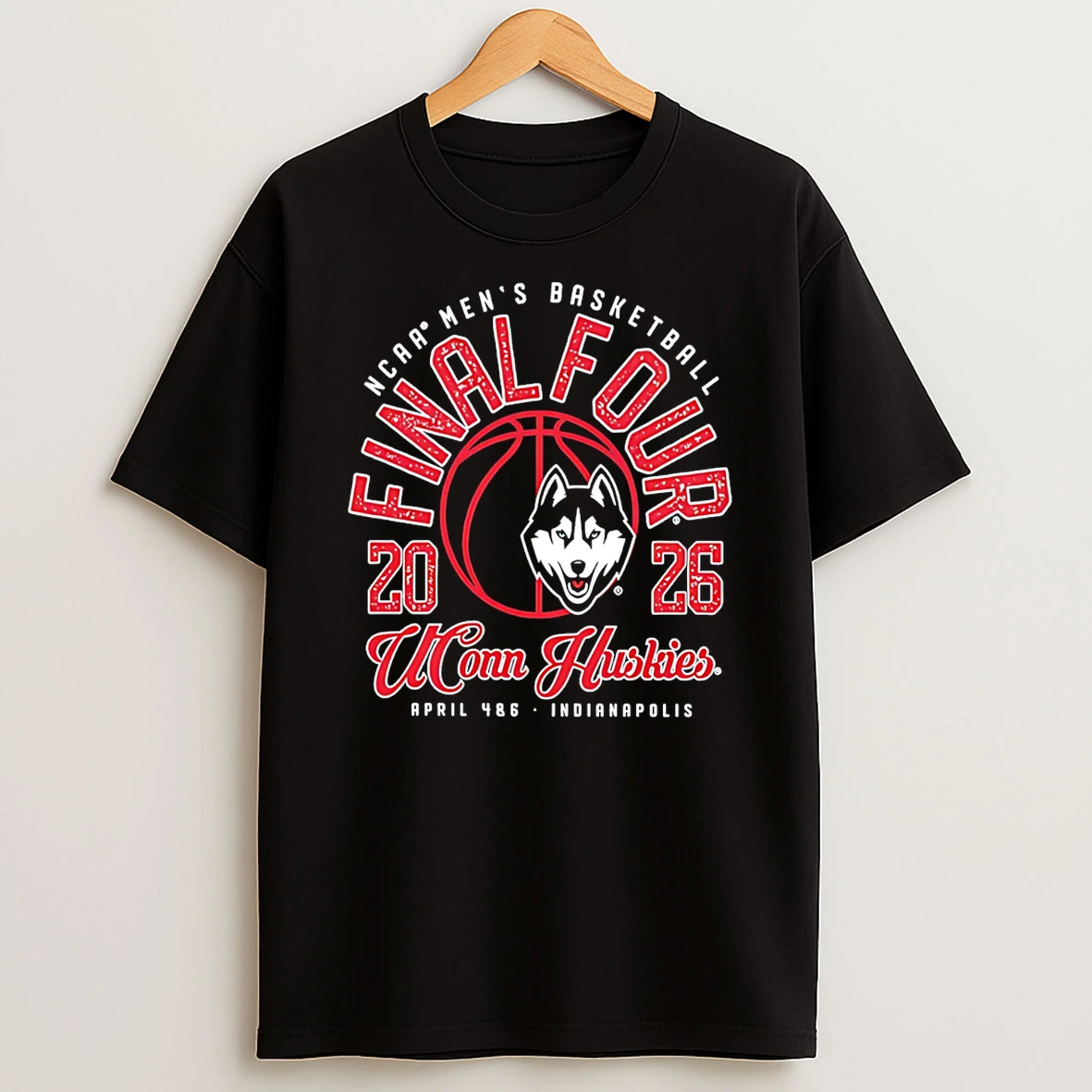 Uconn Huskies 2026 Ncaa Mens Basketball Tournament March Madness Final Four Logo T Shirt