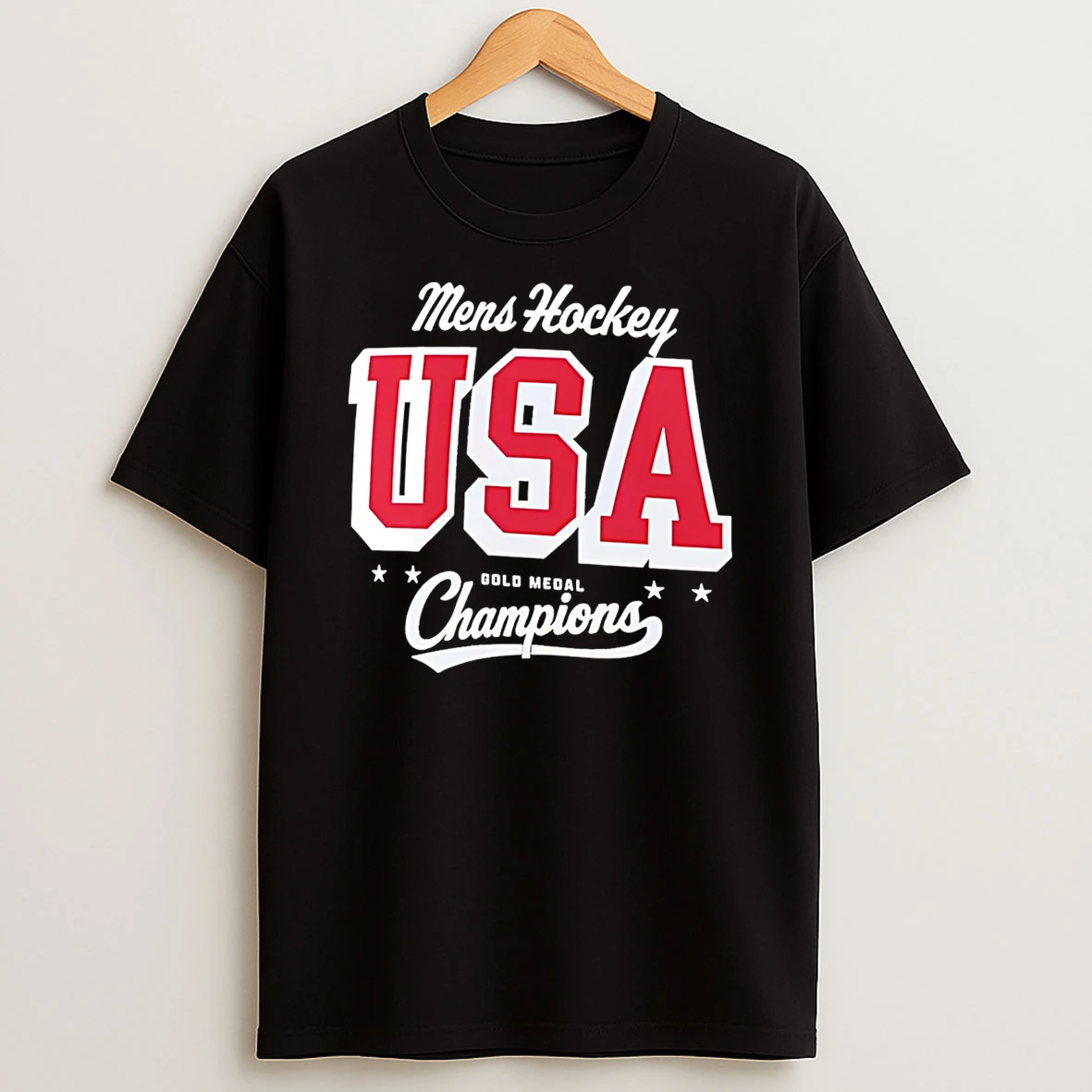 Us Mens Olympic Hockey 2026 Winter Olympics Gold Medal Winner Patriotic T Shirt