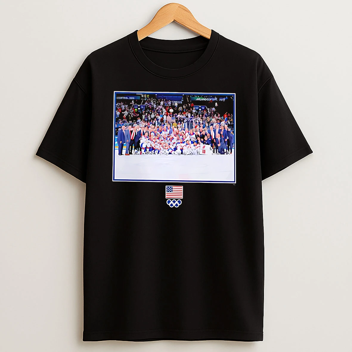 Us Mens Olympic Hockey Medal Moment T Shirt