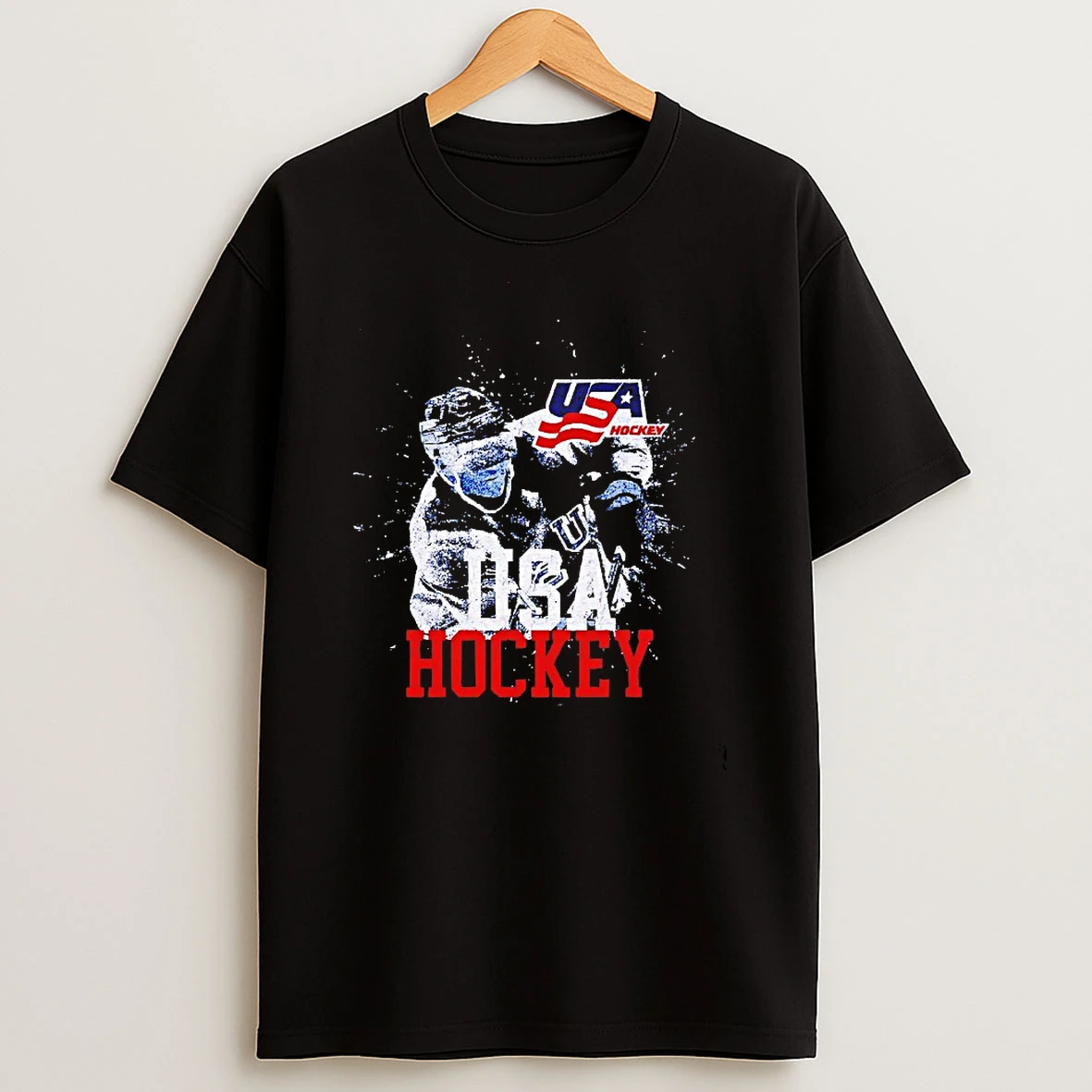 Usa Hockey Player Graphic T Shirt
