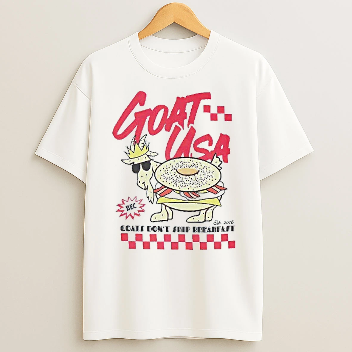 Usa Goats Dont Skip Breakfast Sandwich Est 2016 T Shirt