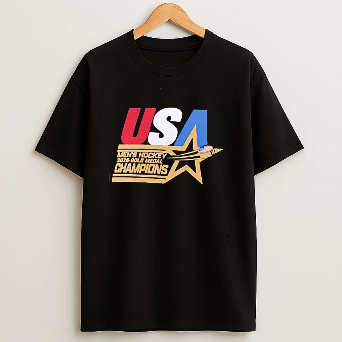 Usa Mens Hockey 2026 Gold Medal Champions Winner Star T Shirt