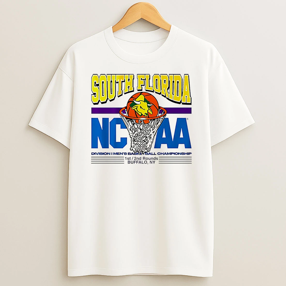 Usf Bulls Mbb 2026 Ncaa Tournament Retro Vibes Logo T Shirt