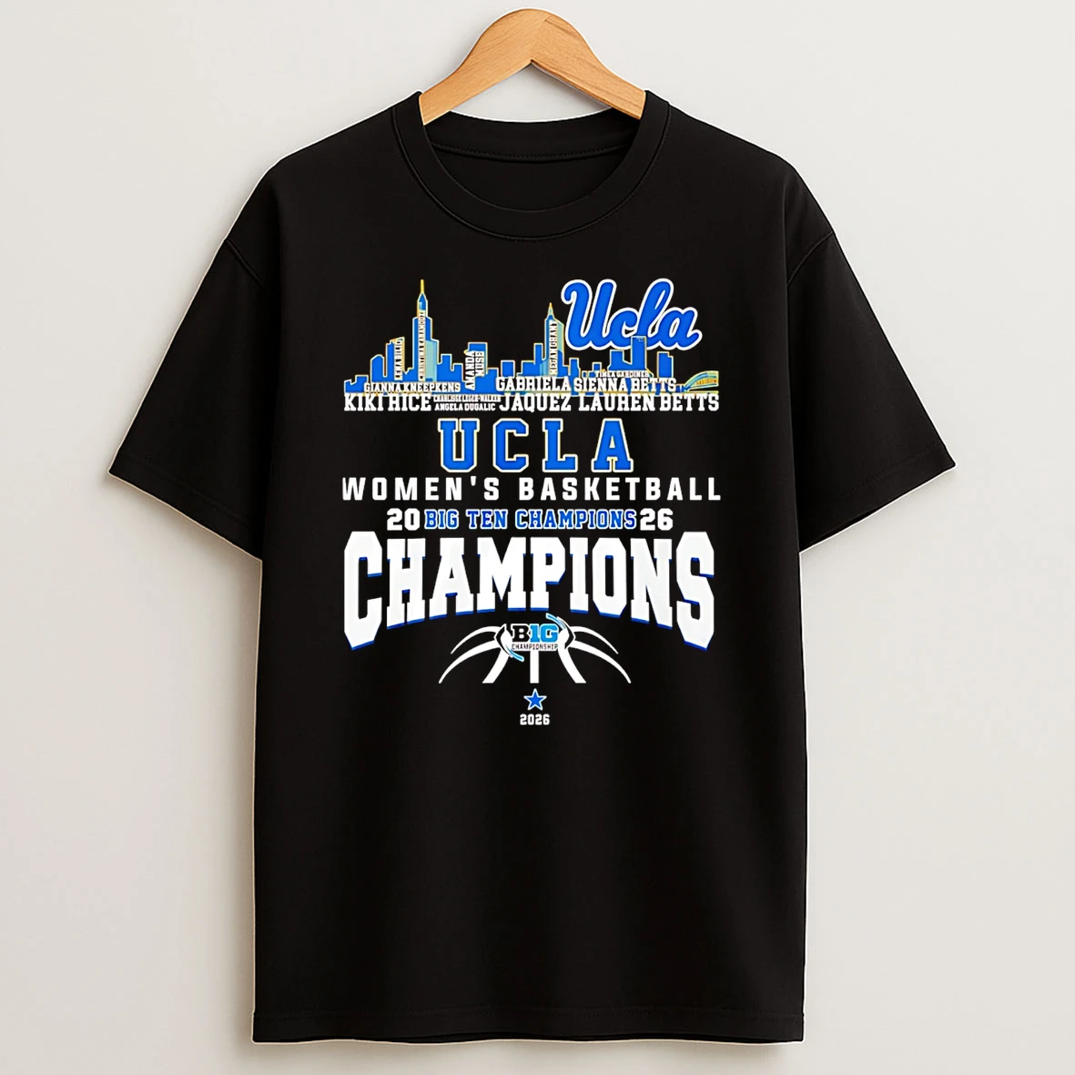 Ucla Womens Basketball 2026 Big Ten Champions City Skyline T Shirt