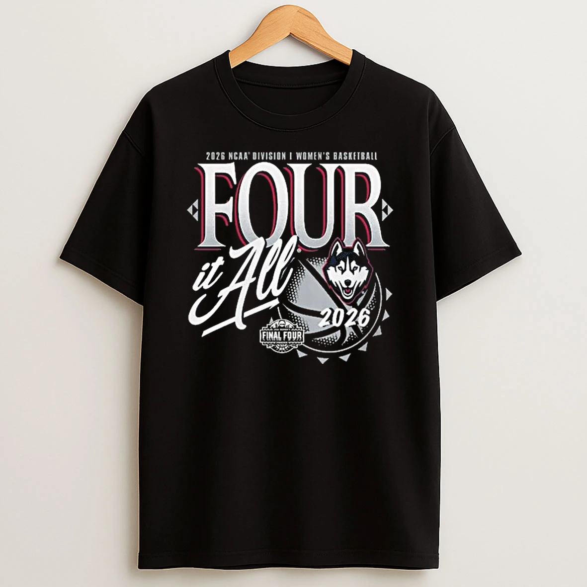 Uconn Huskies 2026 Ncaa Womens Basketball Tournament March Madness Final Four Zone Move T Shirt