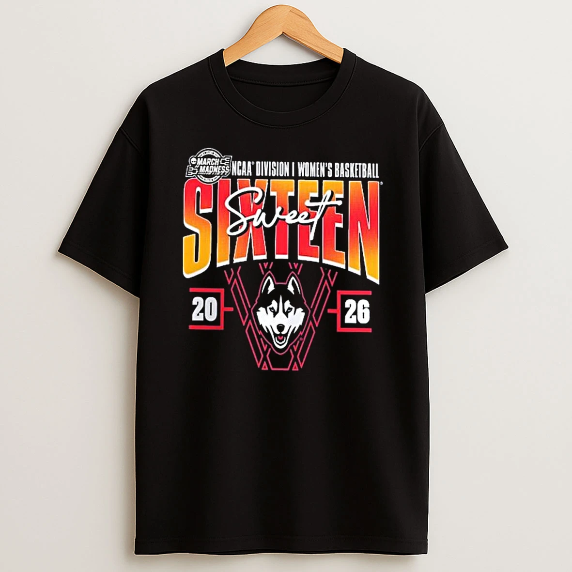 Uconn Huskies 2026 Ncaa Womens Basketball Tournament March Madness Sweet 16 T Shirt