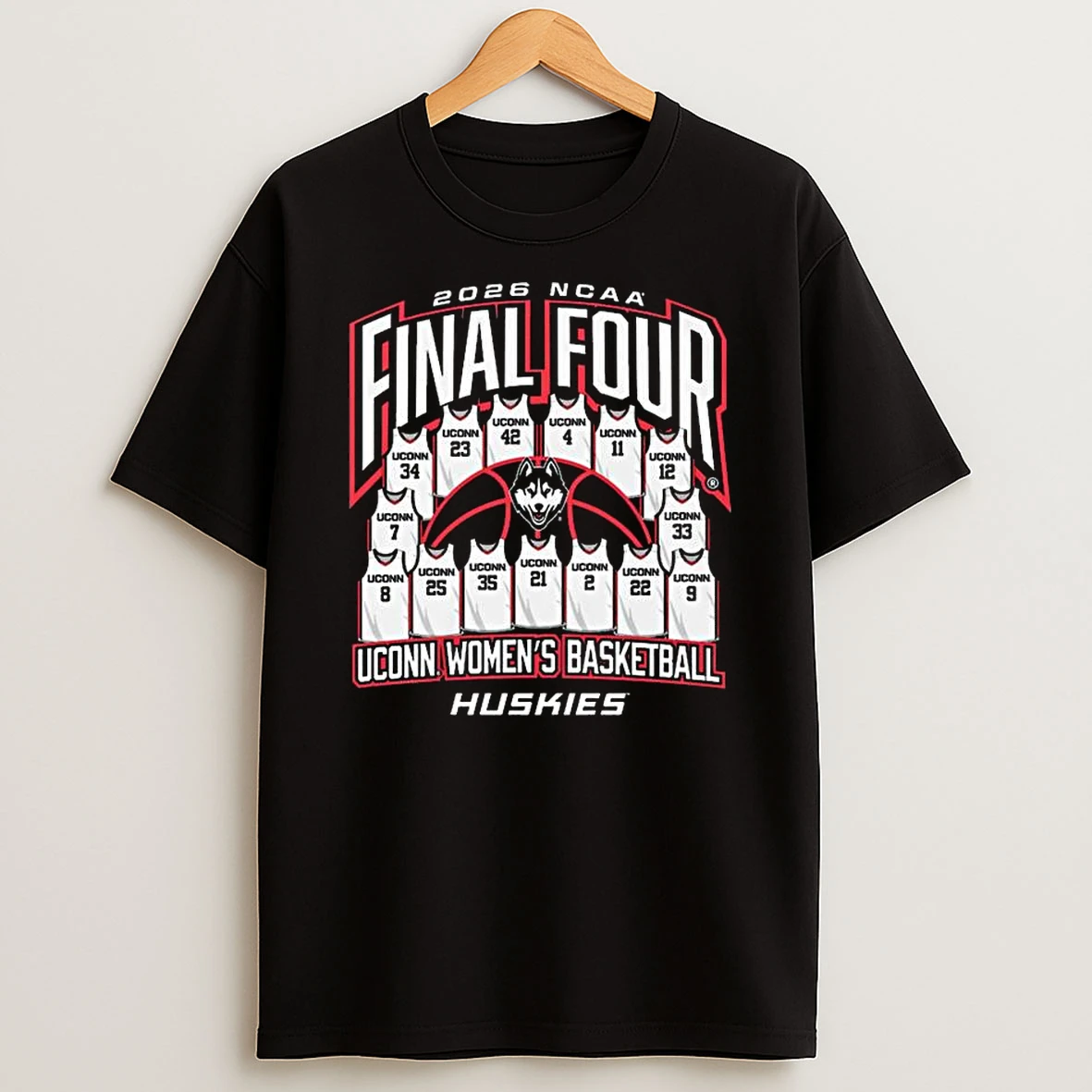 Uconn Huskies Womens Basketball 2026 Final Four Jersey Madness T Shirt