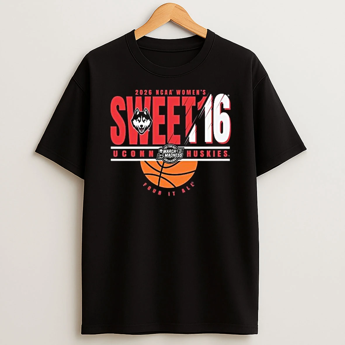 Uconn Huskies Womens Basketball 2026 Sweet 16 T Shirt