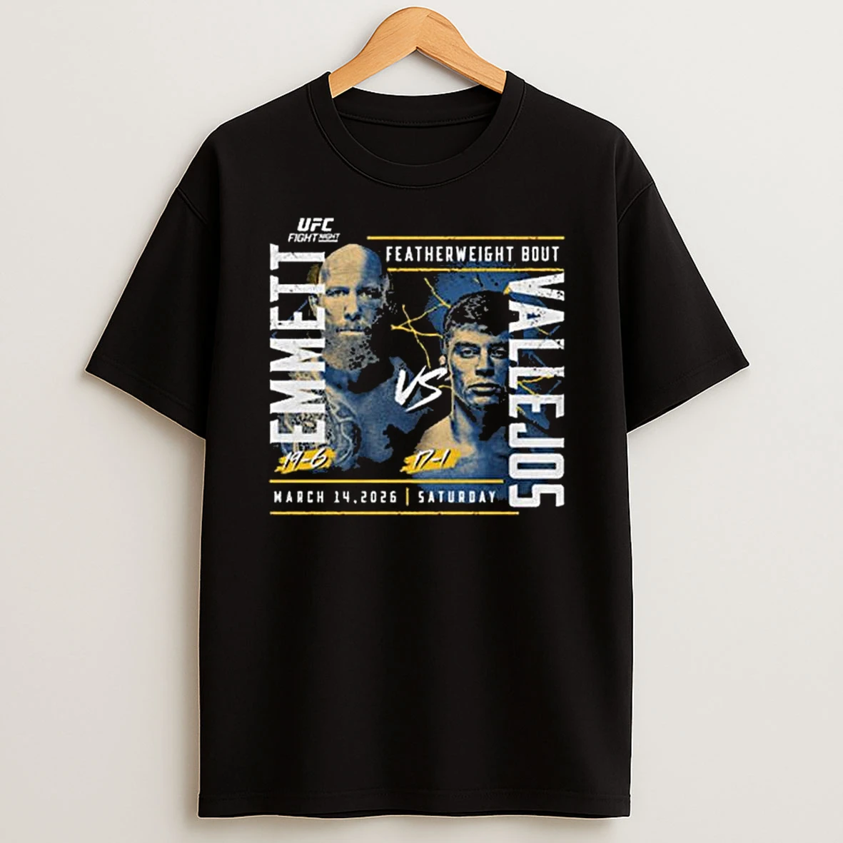 Ufc Fight Night 2026 Emmett Vs Vallejos T Shirt