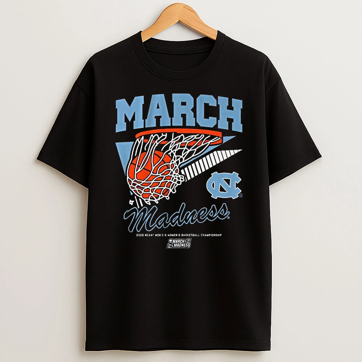 Unc Tar Heels Mbb And Wbb 2026 March Madness Retro Swish T Shirt