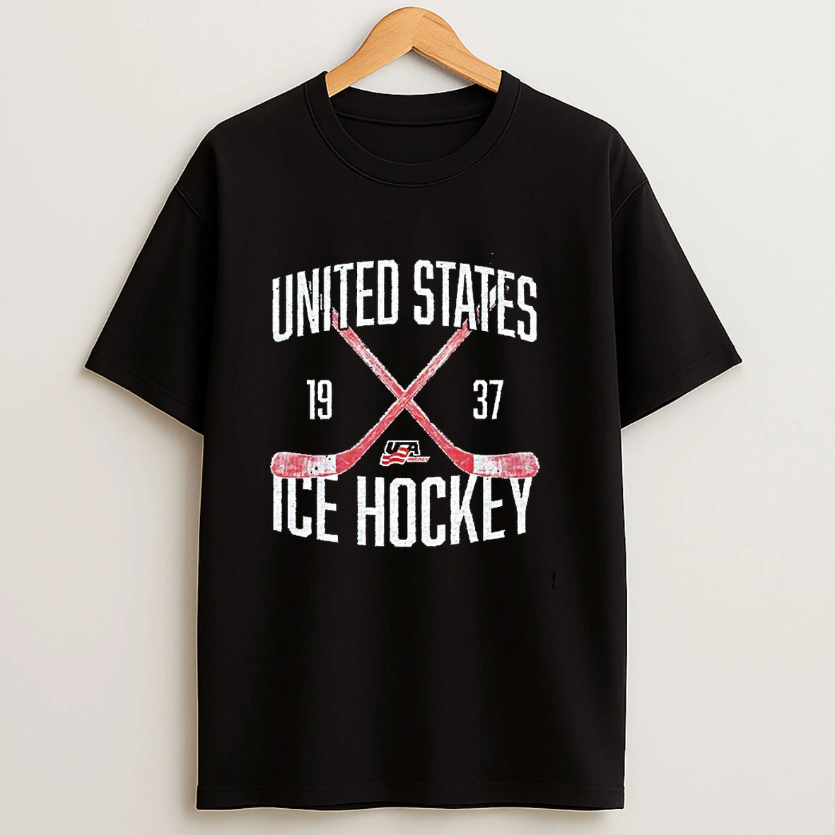 United States Ice Hockey 1937 Vintage T Shirt