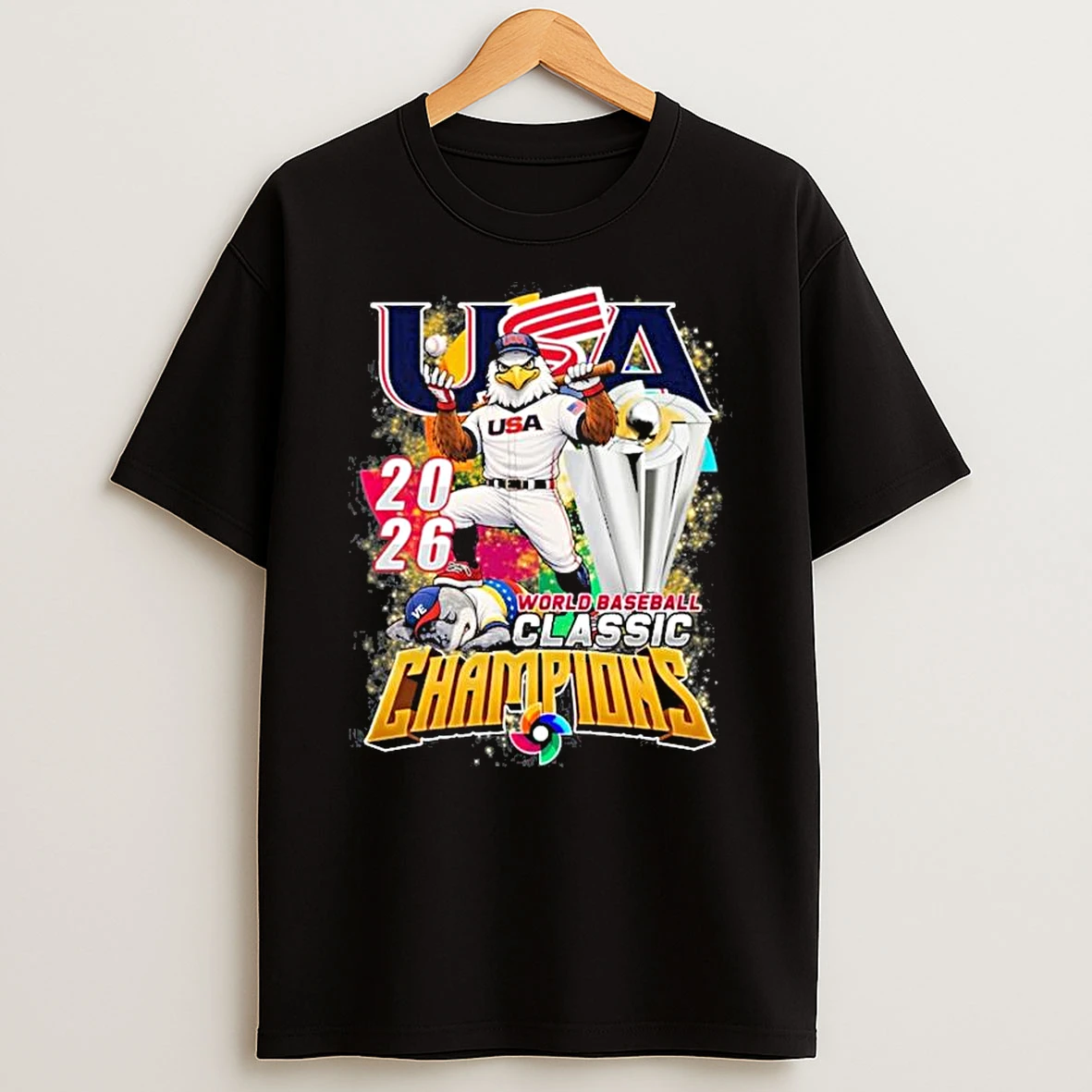 Usa Team 2026 World Baseball Classic Champions Mascot T Shirt