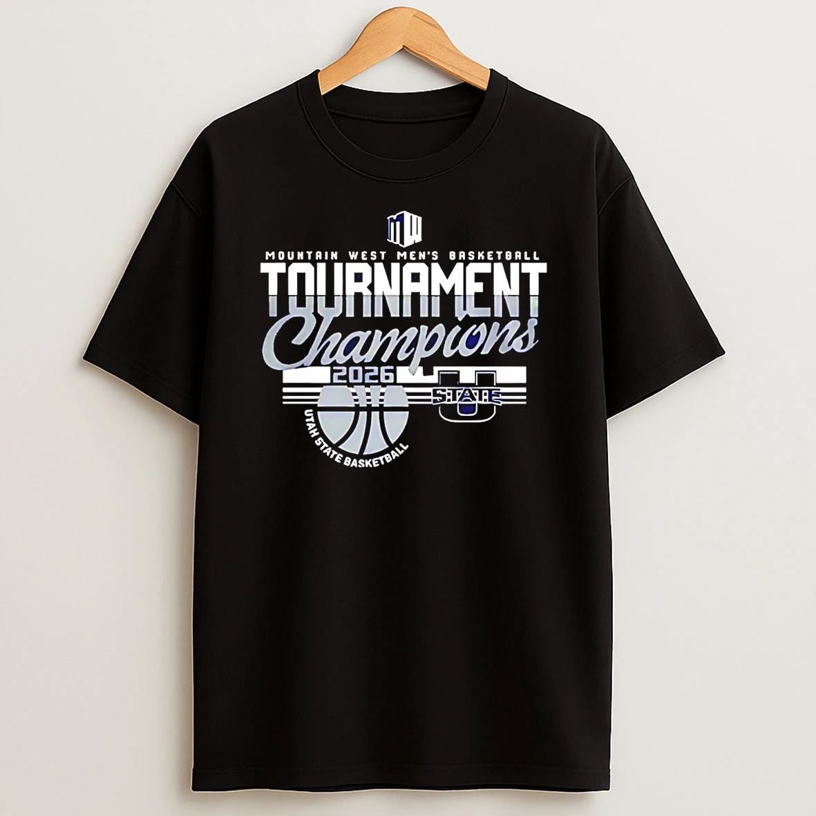 Utah State Aggies Mens Basketball 2026 Mountain West Champions T Shirt