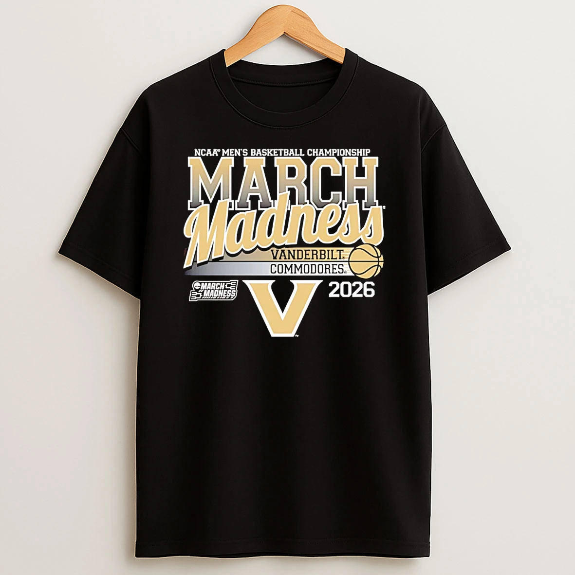 Vanderbilt University Mens Basketball 2026 March Madness Bound T Shirt