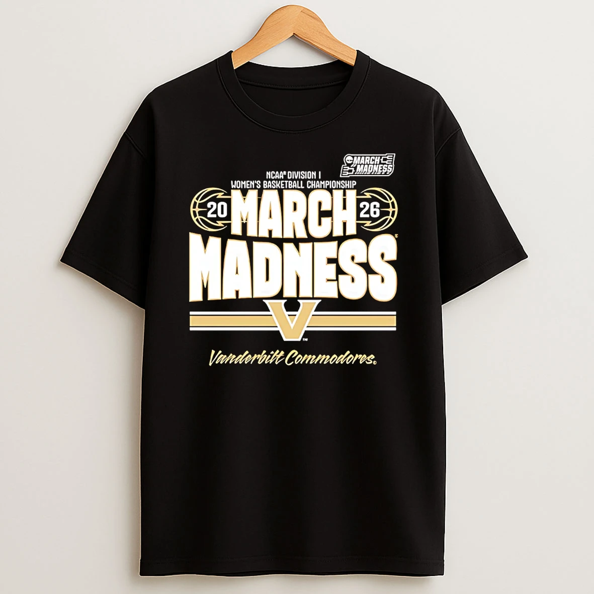 Vanderbilt University Womens Basketball 2026 March Madness Bound T Shirt