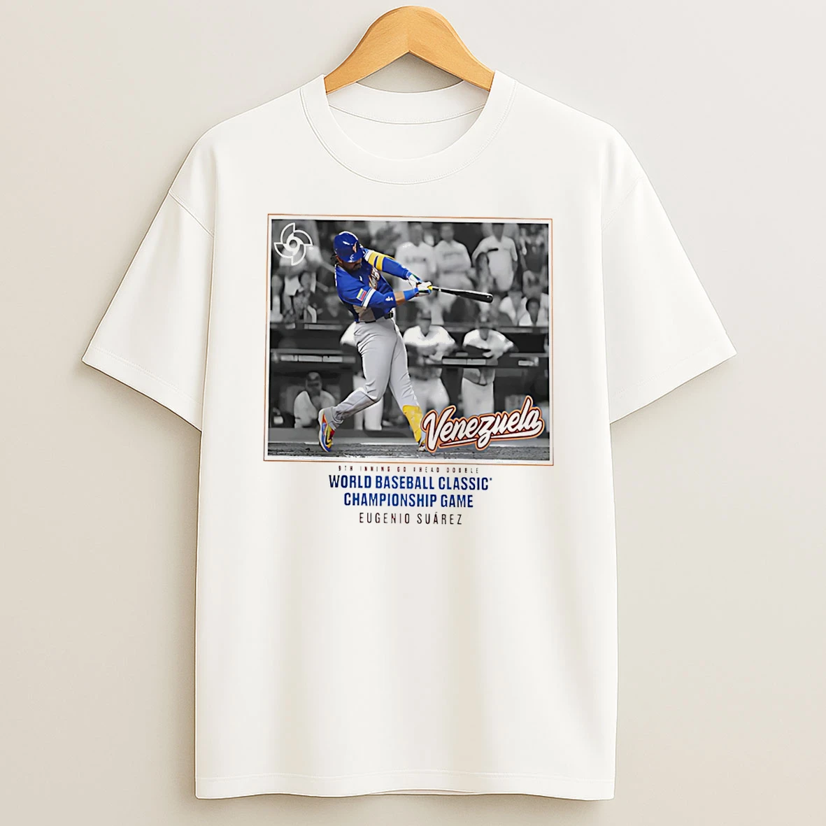 Venezuela Baseball Eugenio Suarez White 2026 World Baseball Classic Go Ahead T Shirt
