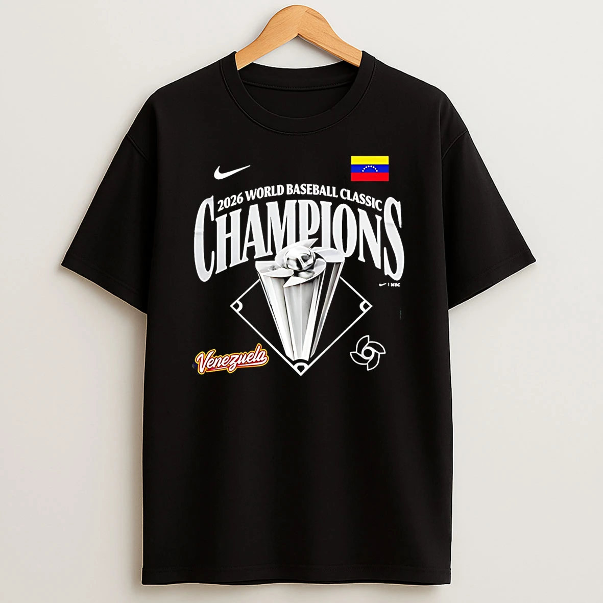 Venezuela Team 2026 World Baseball Classic Champions Trophy T Shirt