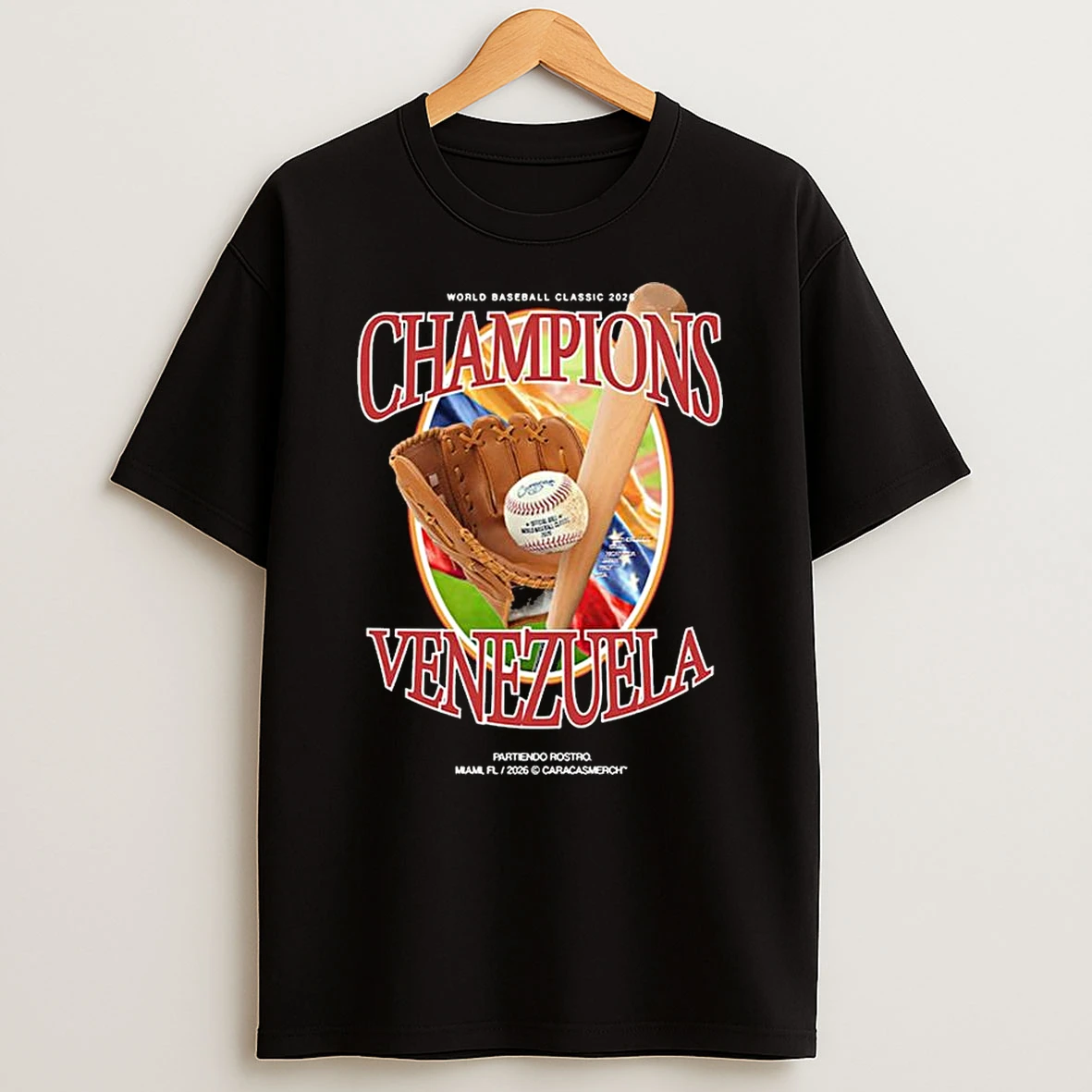 Venezuela World Baseball Classic Champions Miami Fl Logo 2026 T Shirt