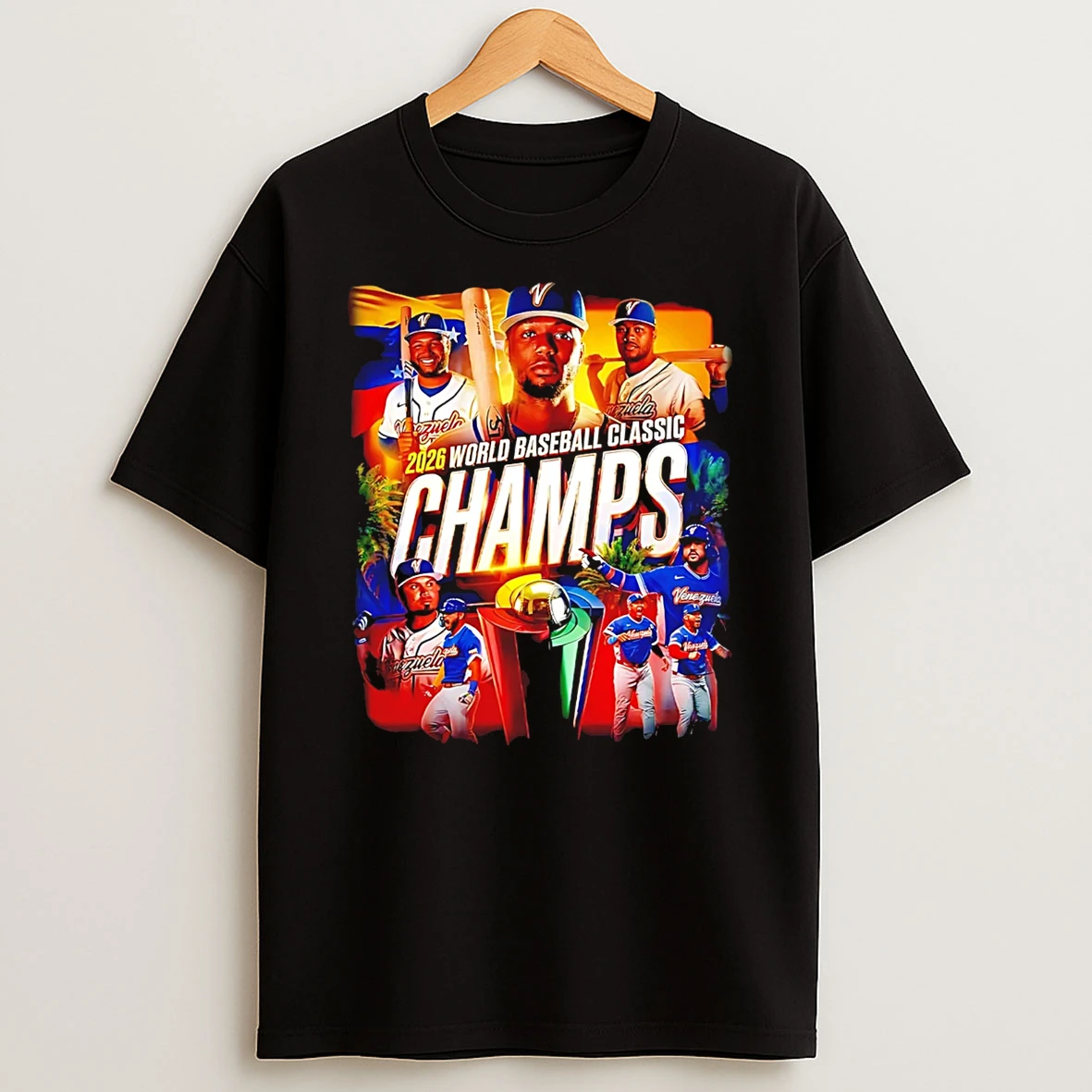 Venezuela Baseball 2026 Wbc Champion Player Collage T Shirt