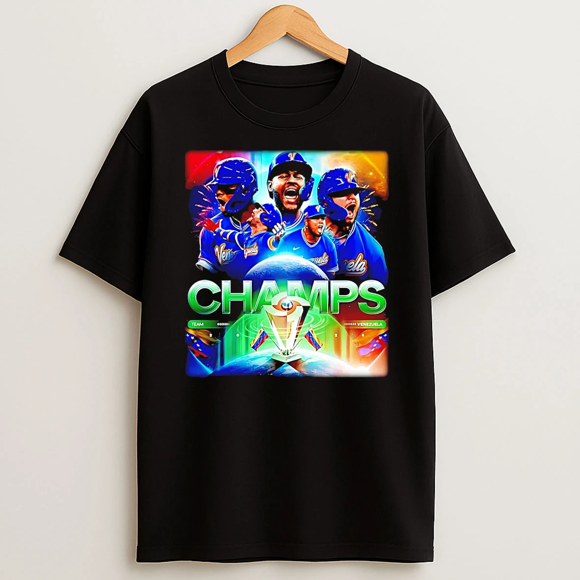 Venezuela Baseball Wbc Champion 2026 Player Collage T Shirt