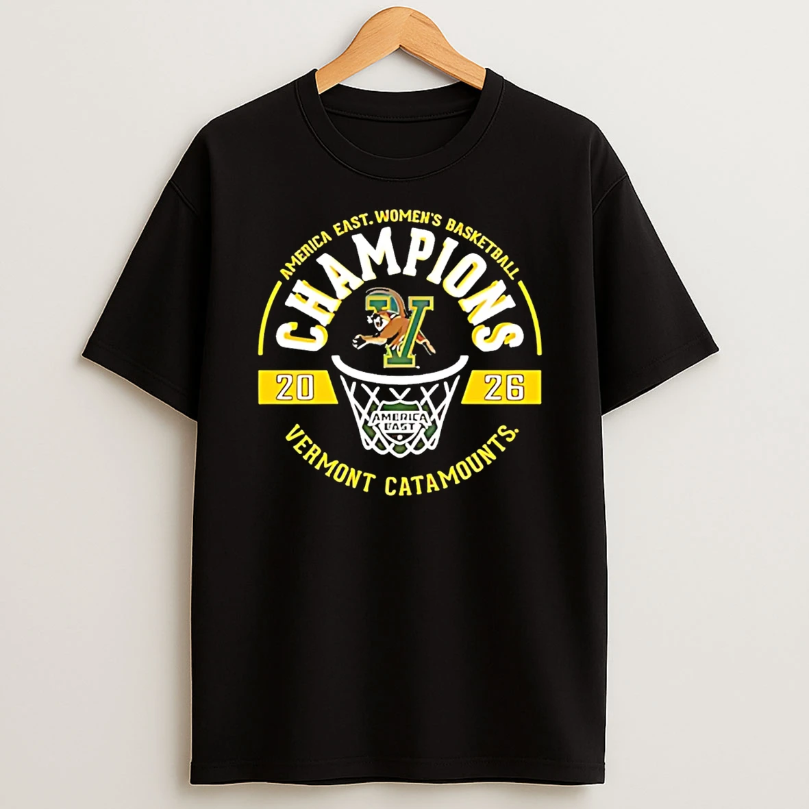 Vermont Catamounts 2026 America East Womens Basketball Champions T Shirt
