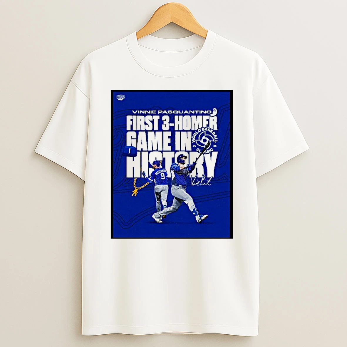 Vinnie Pasquantino Kansas City Royals First 3 Homer Game In History Signature T Shirt