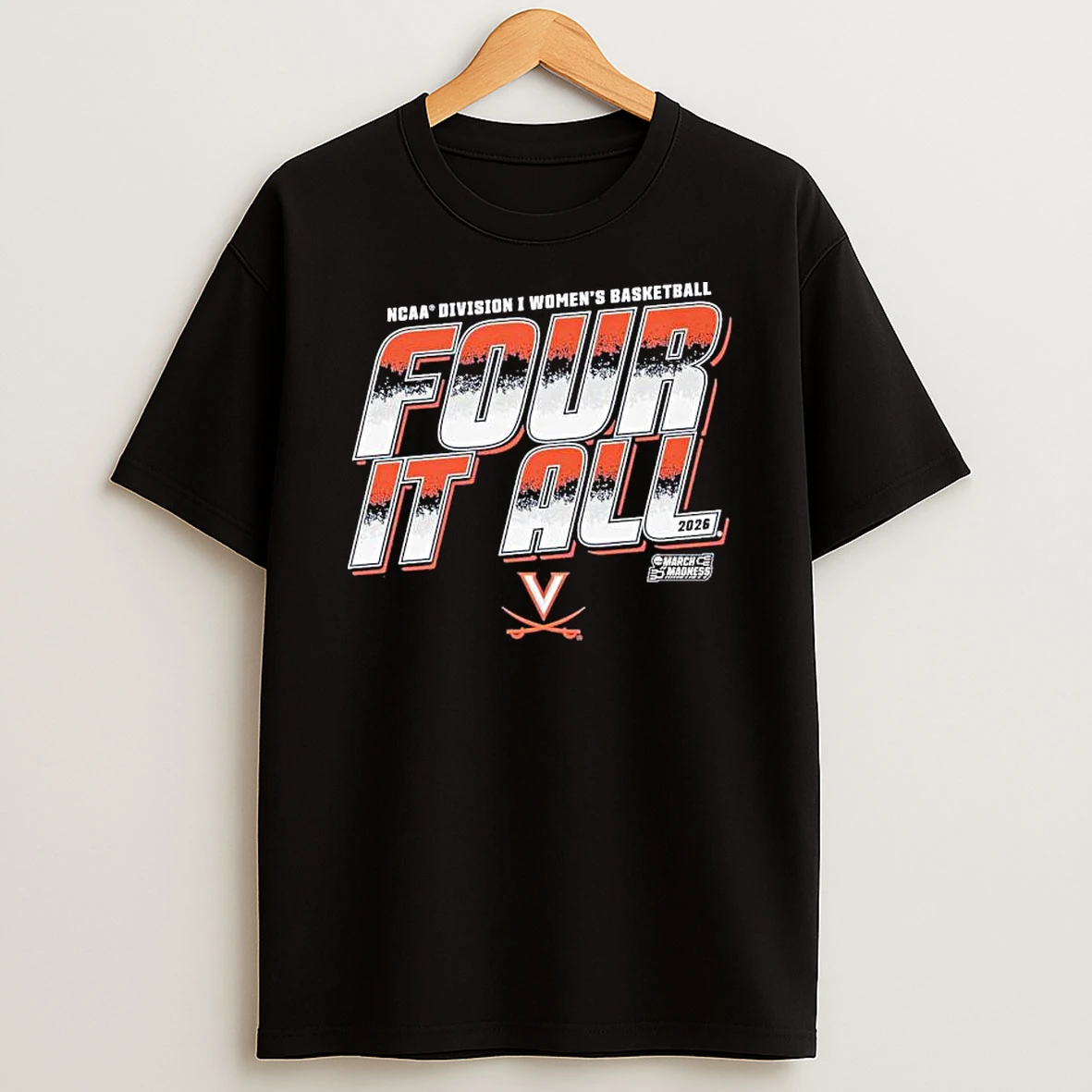 Virginia Cavaliers 2026 Ncaa Division I Womens Basketball Four It All T Shirt