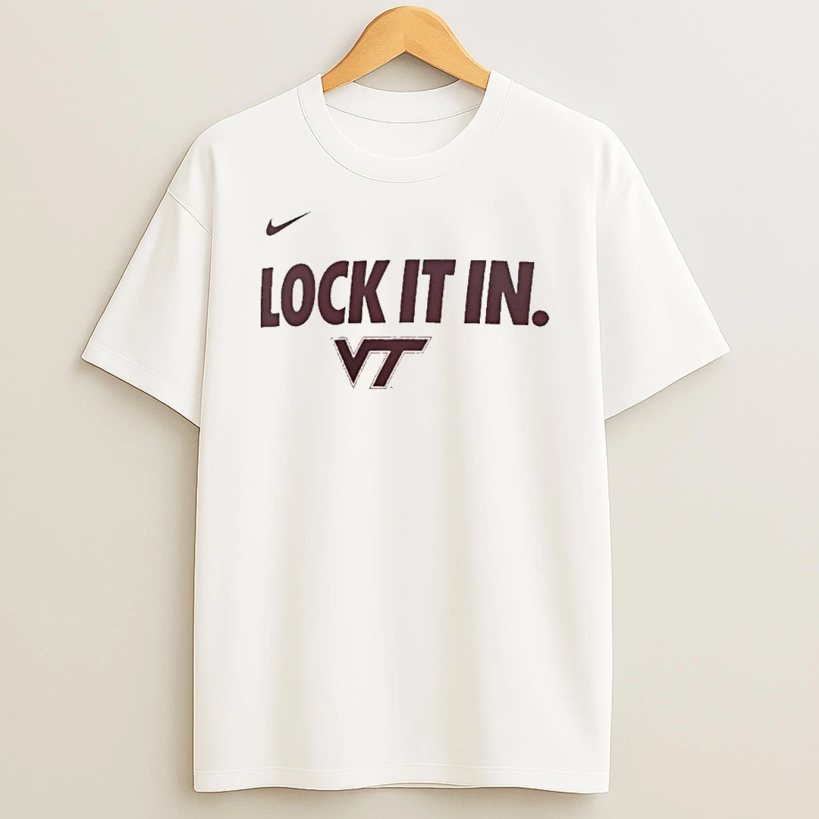 Virginia Tech Hokies Lock It In 2026 On Court Bench T Shirt
