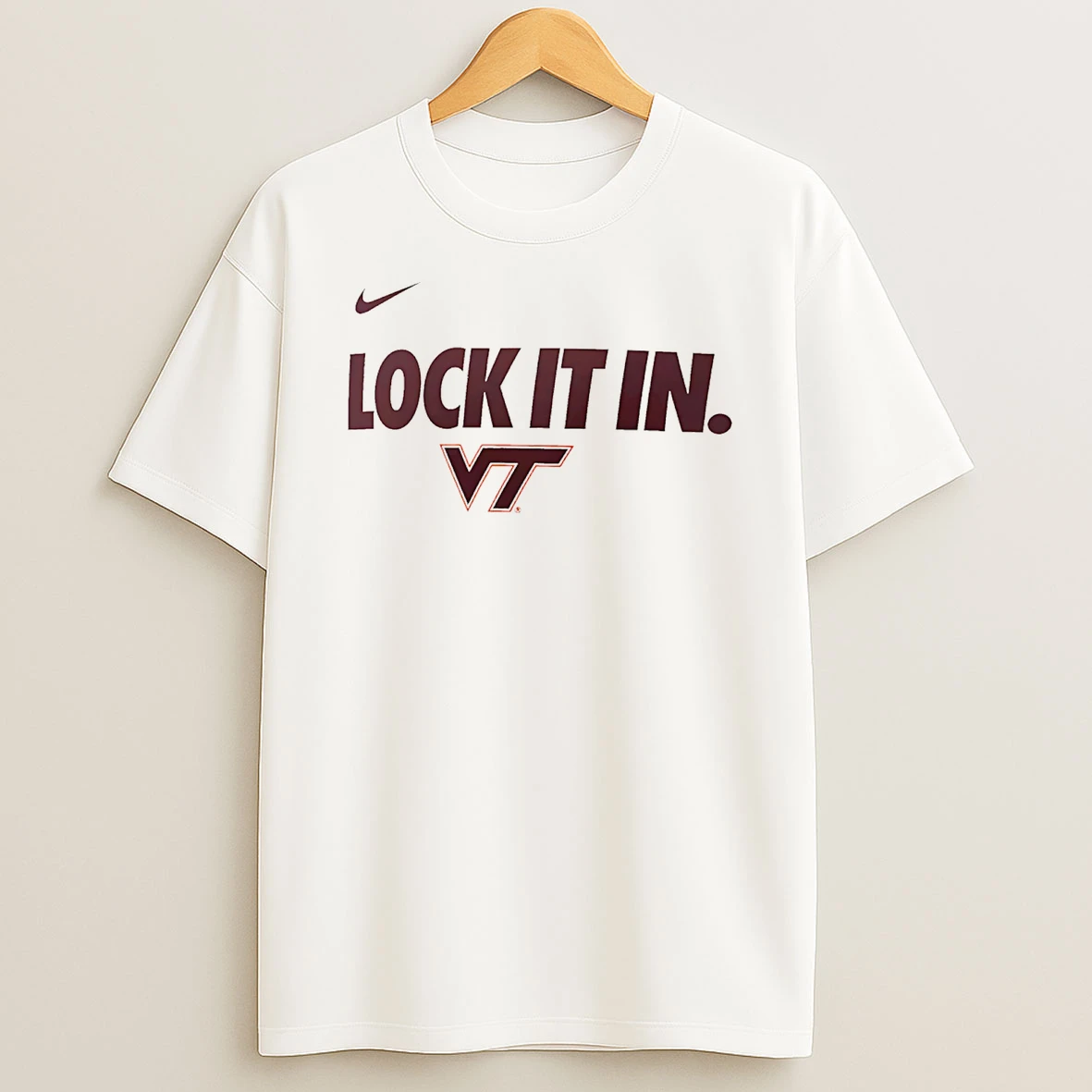 Virginia Tech Hokies Lock It In Logo T Shirt