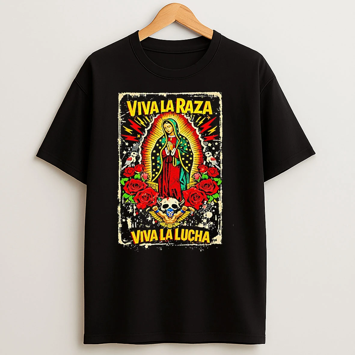 Viva La Raza Lucha Card T Shirt